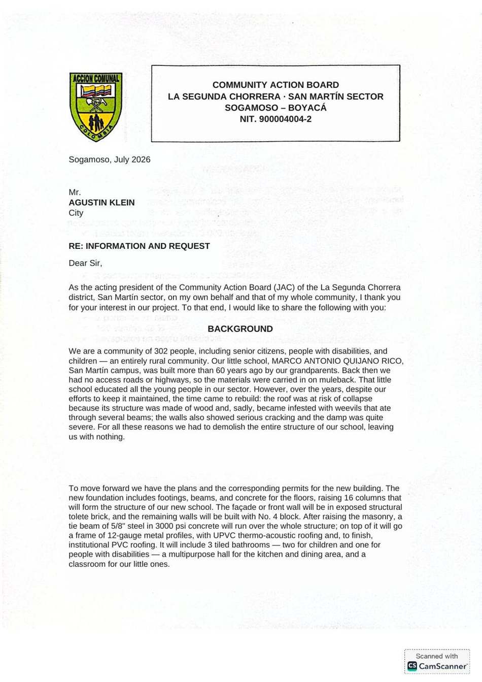 Letter 1
